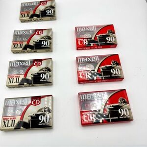 Maxell Red and Beige Blank Media Tapes